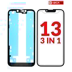 Shop the 3in1 Front Glass, Frame, and OCA Premium for iPhone 13 G+ Oca Pro.

