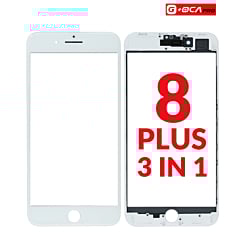 3in1 (Front Glass + Frame + OCA) (Premium) (2 Pack) (WHITE) for iPhone 8 Plus (G+ Oca Pro)