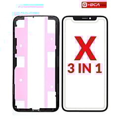 Stock up on the 3-in-1 set for iPhone X, Premium version, which includes Front Glass, Frame, and OCA, G+ Oca Pro.
