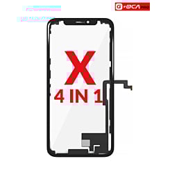 Order the 4-in-1 set for iPhone X, which includes Front Glass, Frame, Long Touch, and OCA – G+ Oca Pro.
