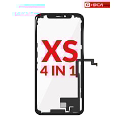 Order the 4-in-1 for iPhone XS with front glass, frame, long touch, and G+ OCA Pro.
