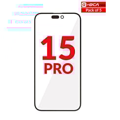 Purchase the front glass with OCA pack of 5 for iPhone 15 Pro G+ OCA Pro.
