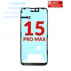 Buy the metal frame, pack of 5, for iPhone 15 Pro Max, G Plus OCA Pro.