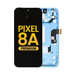 OLED Assembly with Frame (with Finger Print Sensor) for Google Pixel 8A (BAY) (Premium)