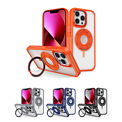 Skin Feel Transparent Case with Silicone Ring Holder for iPhone 13 Pro Max (Only Ground Shipping)