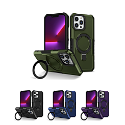 Hard PC Shockproof Case w /Ring Holder for iPhone 12 / 12 Pro (Only Ground Shipping)