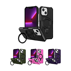 Hard PC Shockproof Case w /Ring Holder for iPhone 13 / 14 (Only Ground Shipping)