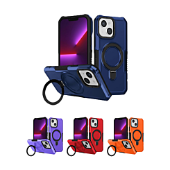 Hard PC Shockproof Case w /Ring Holder for iPhone 15 (Only Ground Shipping)