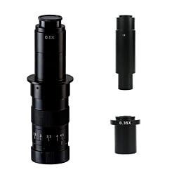 Adjustable 120X 180X 300X Zoom C Mount Lens 0.7X~4.5X Magnification 25mm for HDMI Microscope Camera (Not Returnable) (Only Ground Shipping)