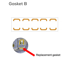 i2C Optical Mirror Original Rubber Replacement Gasket with Adhesive (5 Pcs Type B) (Not Returnable)