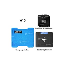 Order the MaAnt CPU BGA repair magnetic reballing platform 0.12mm for iPhone 13 Mini, 13, 13 Pro, 13 Pro Max, 14, 14 Plus, and SE 3rd (A15) — not returnable.