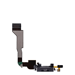Charging Port Flex Cable for iPhone 4 CDMA (BLACK) (Premium)