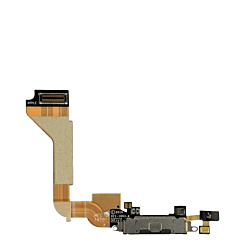 Charging Port Flex Cable for iPhone 4 GSM (BLACK) (Premium)