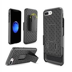 Waven Pattern Phone Case with Belt Clips for iPhone 8P / 7P / 6SP / 6P (Only Ground Shipping)