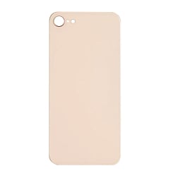 Order the gold back glass with a bigger camera hole for iPhone 8 and SE 2020 – no logo.

