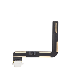 Charging Port Flex Cable for iPad 6 (2018) / iPad 5 (2017) / Air 1 (Soldering Required) (WHITE) (Premium)