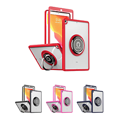 Hard PC Rear / Soft TPU Colorful Border Case with I-ring Holder for iPad 10 2022 (10.9") / iPad 11 (A16) (Only Ground Shipping)