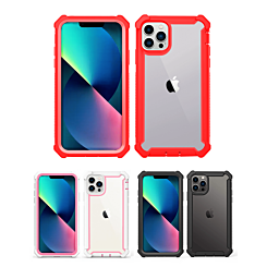 iPhone 13 Pro Max 3in1 Hybrid Clear Soft TPU Hard PC Back Cover Case