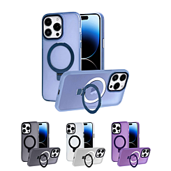 iPhone 13 Pro Max Carbon Wireless Charging Case with Ring Stand