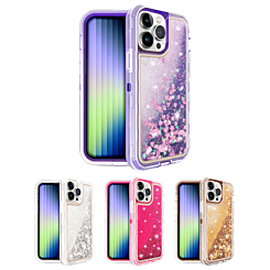 iPhone 14 Pro Protective Glitter Liquid Bumper Case