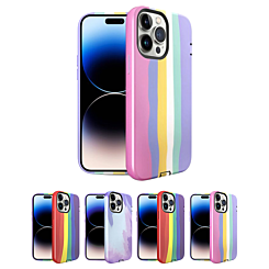 iPhone 14 Pro Thinner Heavy Duty Rainbow Case