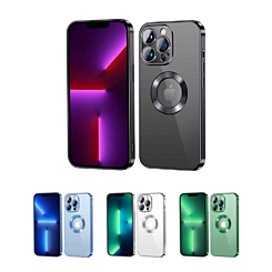 iPhone 14 Shiny Wireless Charging Clear Case