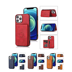 iPhone 15 Pro Leather Pocket Wallet Case