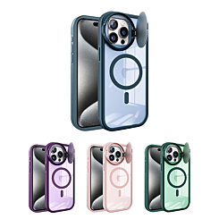 iPhone 15 Pro Round Camshield TPU Hybrid Case with Wireless Charger