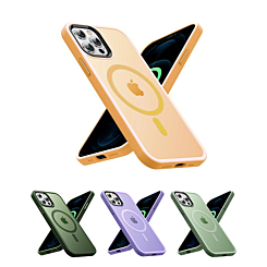 iPhone 15 Pro Slim Translucent Matte Magnetic Wireless Charging Case