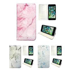 iPhone 8P / 7P / 6sP / 6P Marble Design Wallet Case