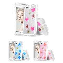 iPhone 8P / 7P / 6sP / 6P New Desing Real Dried Flower Shiny Case