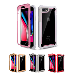 iPhone 8P / 7P 3in1 Hybrid Clear Soft TPU Hard PC Back Cover Case
