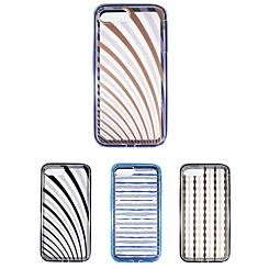 iPhone 8P / 7P Lines Pattern Hybrid Fusion Bumper Clear Crystal Case