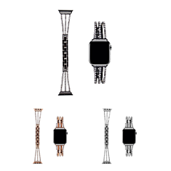 iWatch (38/40/41mm) Stainless Steel Band with Stones