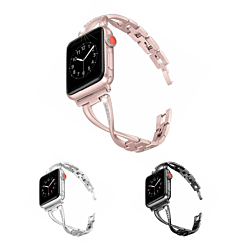 iWatch (38/40/41mm) Bling Crystals Metal Bracelet Band Strap