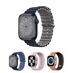 iWatch (38/40/41mm) Ocean Band Silicone Sport Strap Band