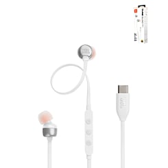 JBL Tune 310C Wired In-EAR Headphones - WHITE (Only Ground Shipping)