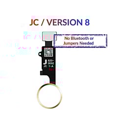 Purchase the gold Home Button solution flex cable for iPhone 8 Plus, 8, SE 2020, 7 Plus, and 7 – JC version 8.
