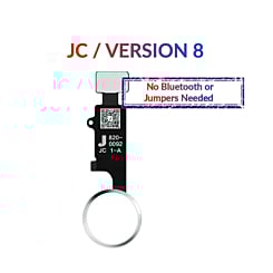 Stock up on the silver Home Button solution flex cable for iPhone 8 Plus, 8, SE 2020, 7 Plus, and 7 – JC version 8.