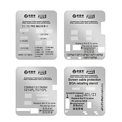 Stock up on the Fixst & JITONGXUE LCD Screen IC Flex Cable Protection Stencil Set for iPhone 11 to 15 Pro Max.