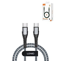 LDNIO LC102 USB C-C Cable (GRAY) (6ft) (65W) (Only Ground Shipping)