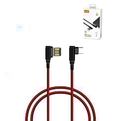 LDNIO LC421 90 Degree USB A-C Charging Cable (RED) (6ft) (12W) (Only Ground Shipping)