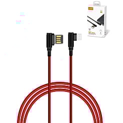LDNIO LC421 90 Degree USB A-L Charging Cable (RED) (6ft) (12W) (Only Ground Shipping)
