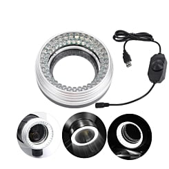 High Brightness 72 LED Adjustable Ring Light Illuminator Lamp for Stereo Zoom Microscope USB Plug with Dust-Proof Lens (Only Ground Shipping)