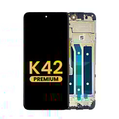 LCD Assembly with Frame for LG K42 (BLACK) (Premium)