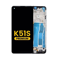 LCD Assembly with Frame for LG K51s (K510) (BLACK) (Premium)