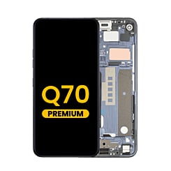 LCD Assembly with Frame for LG Q70 (BLACK) (Premium)