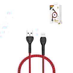 LDNIO LS481 USB A-L Non-MFI Fast Charging Data Cable (RED) (3ft) (12W) (Only Ground Shipping)