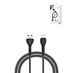 LDNIO LS481 USB A-L Non-MFI Fast Charging Data Cable (GRAY) (6ft) (12W) (Only Ground Shipping)
