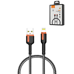 LDNIO LS531 USB A-L Non-MFI Fast Charging Cable (GRAY) (3ft) (12W) (Only Ground Shipping)
